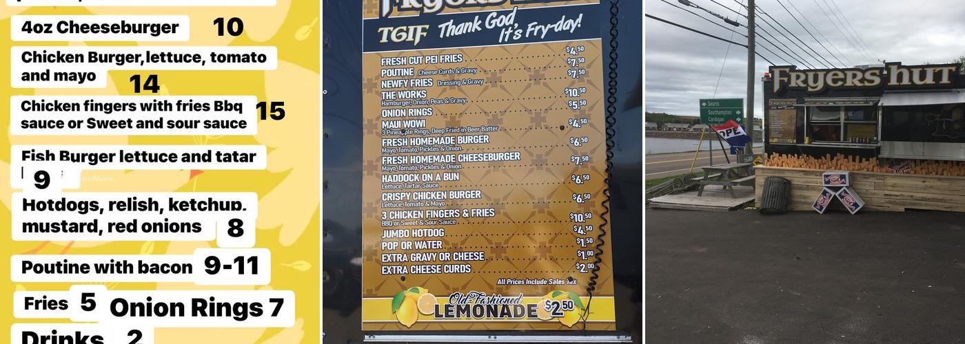 Fryers Hut Menu