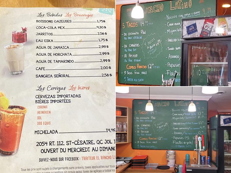Traiteur El Rancho Latino Menu