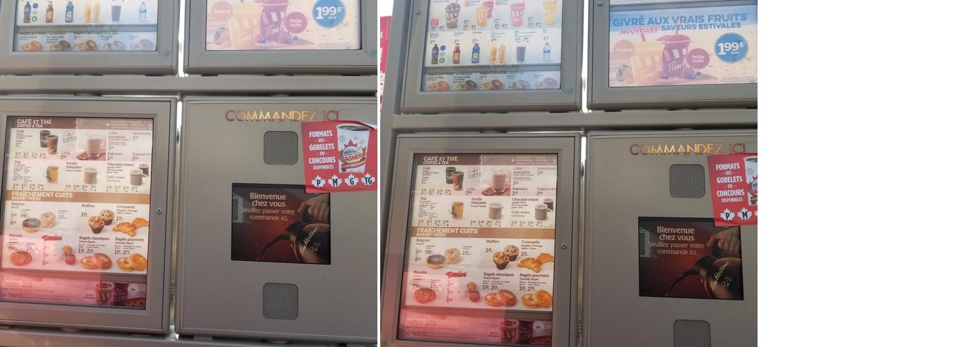 Tim Hortons Menu