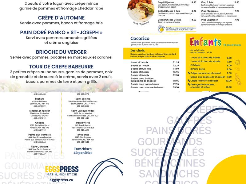 Eggspress Menu