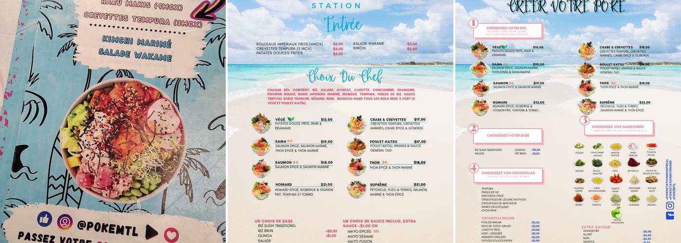 Poke Station Ste-Thérèse Menu