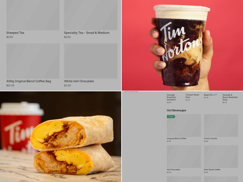Tim Hortons Menu