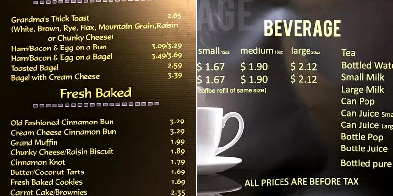 Grandma Lee's Bakery & Cafe Menu