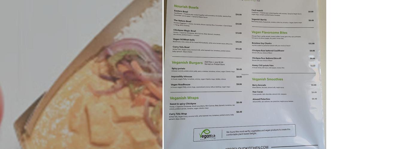 A to Z Cloud Kitchen Menu