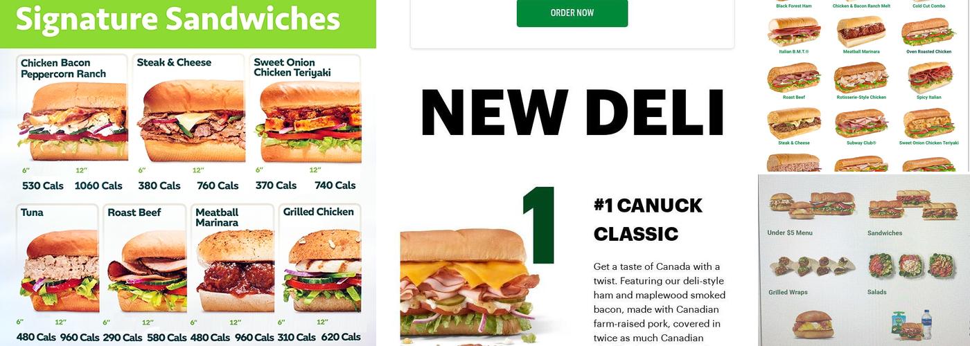 Subway Menu