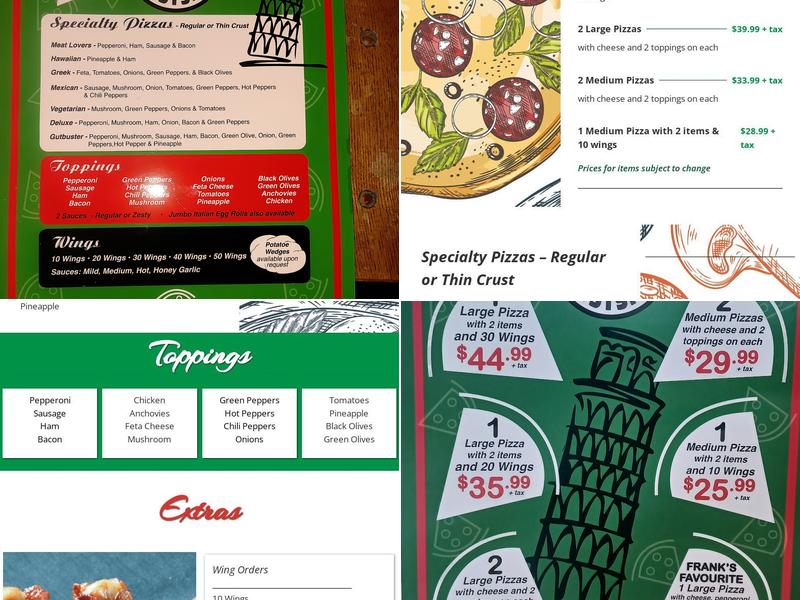 Pisa Pizza West Menu