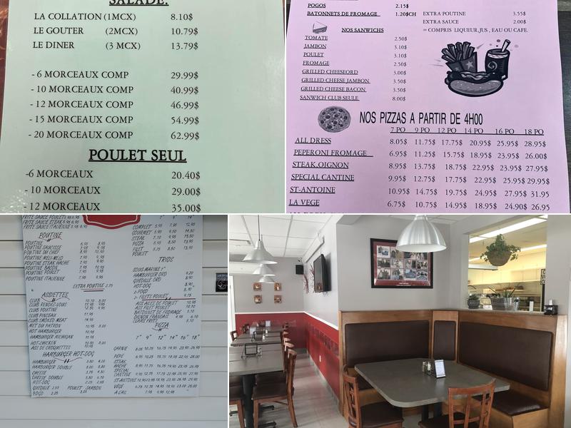 Cantine Rendez-Vous Ouellet Inc Menu