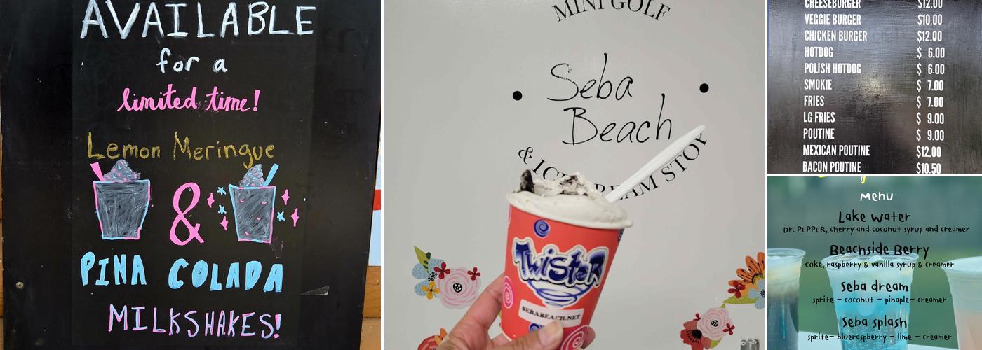 Seba Beach Mini Golf & Ice Cream Menu