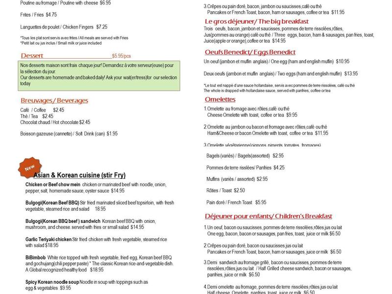 Choi's Lighthouse Menu