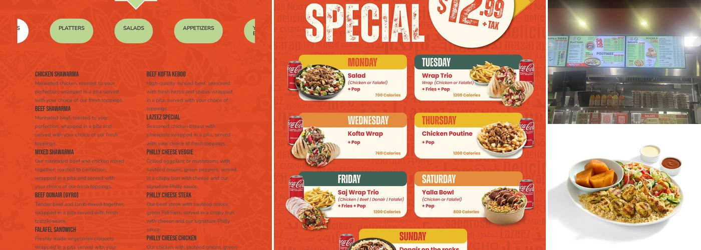 Lazeez Shawarma Menu