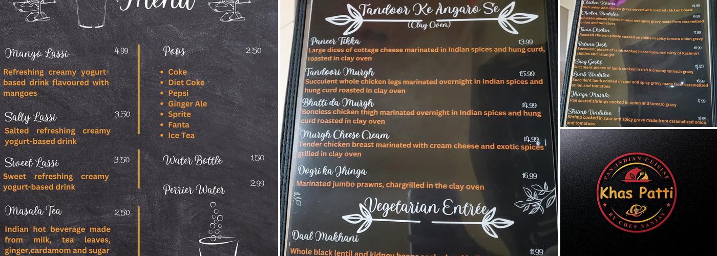 Khas Patti Menu