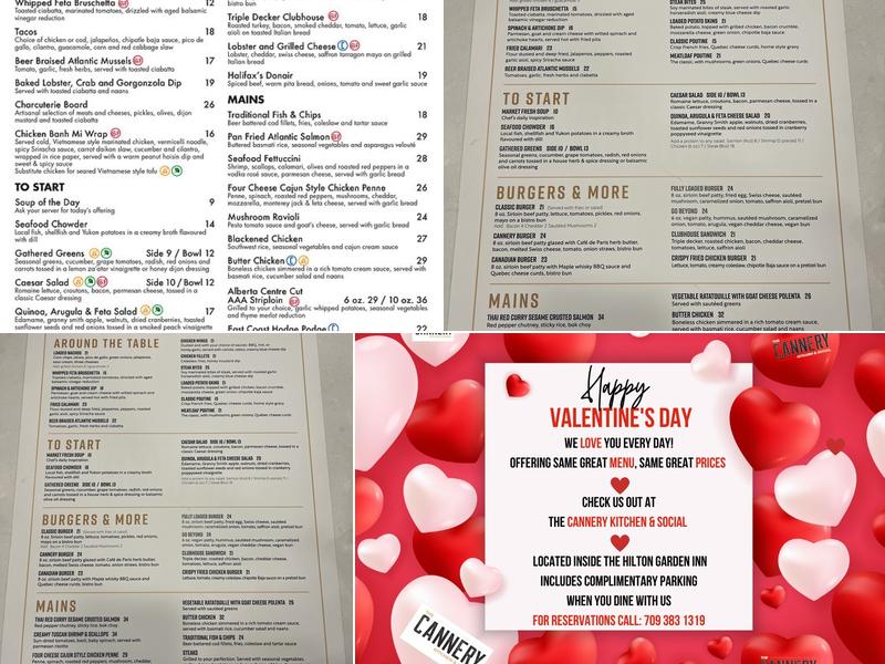 The Cannery Kitchen & Social Menu