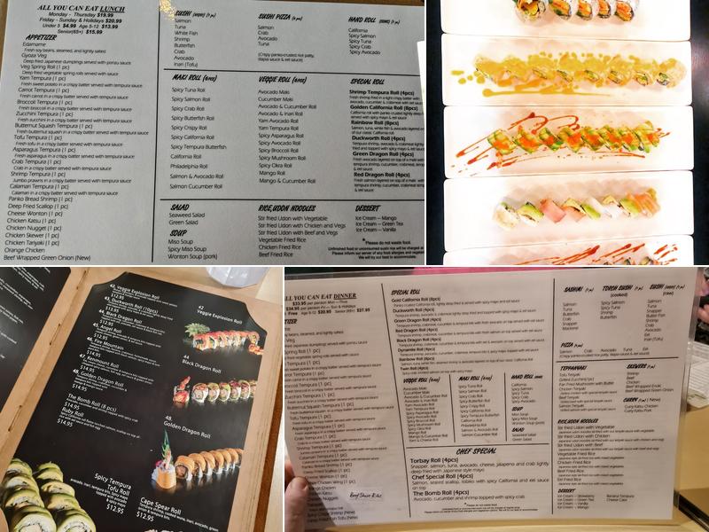 Sun Sushi Menu