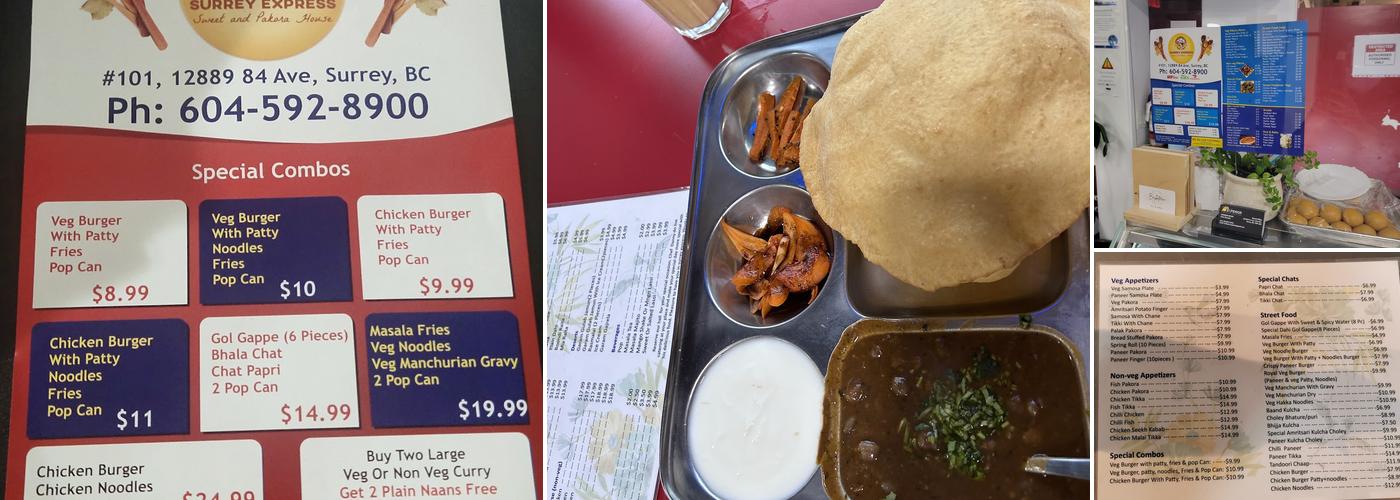 Surrey Express Menu