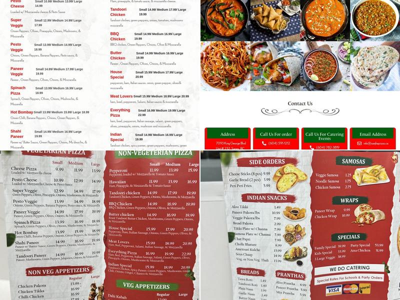Sanjha Pizza & Curry House Menu