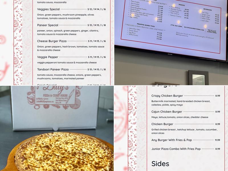 Billy’s Pizza and Curry House Menu