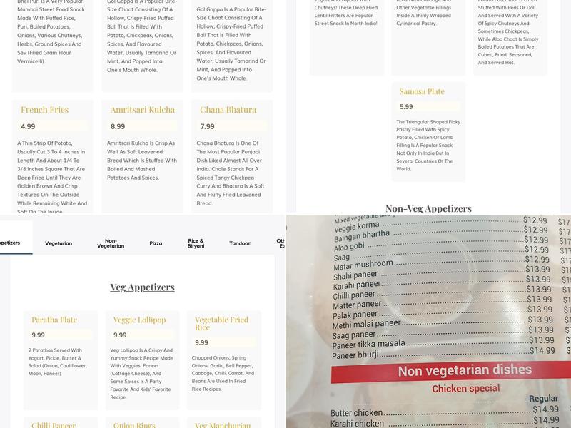 Basant Sweets & Restaurant Menu