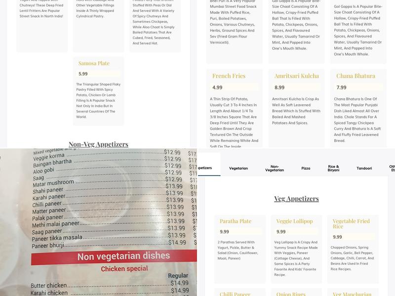 Basant Sweets & Restaurant Menu