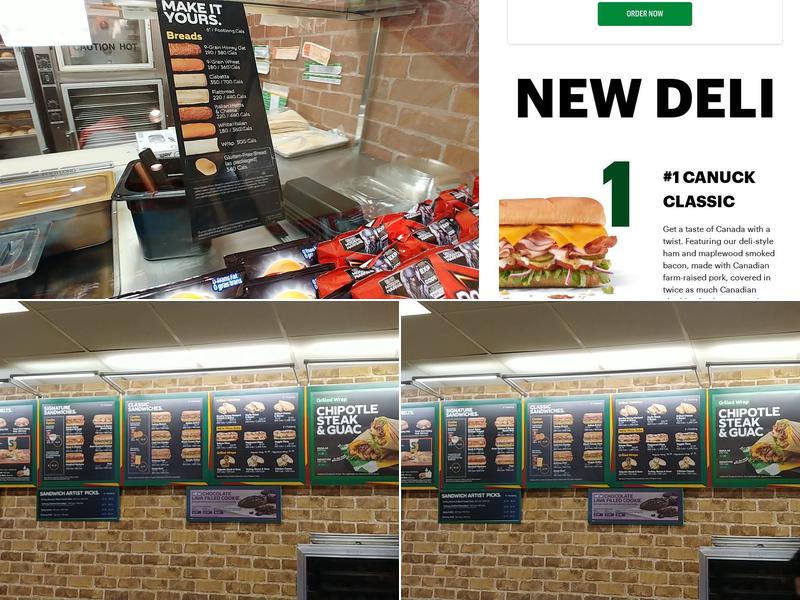 Subway Menu