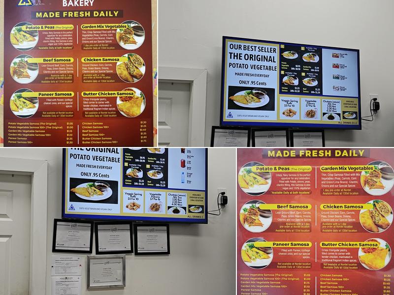 Golden Samosa Bakery Menu