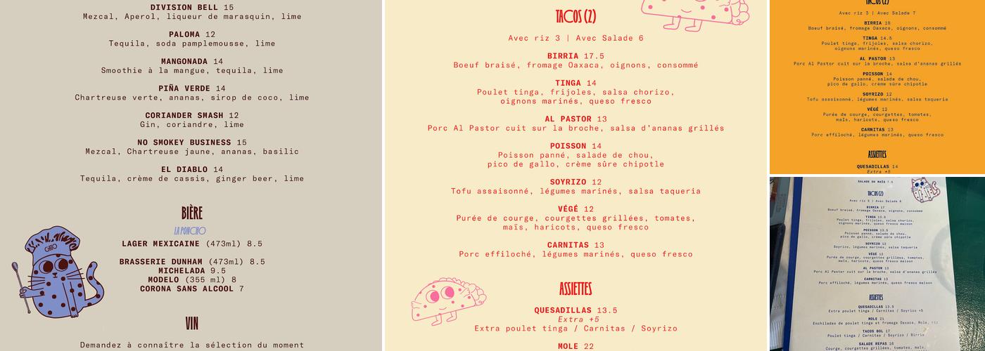 Gato Sutton Menu