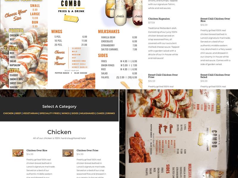 Lonzos Kitchen (Scarborough) Menu