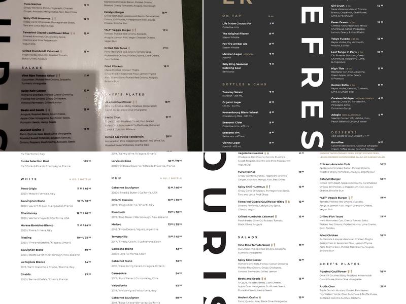 Catalyst at Altea Active Menu