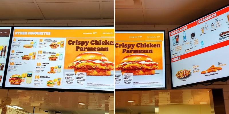 Burger King Menu