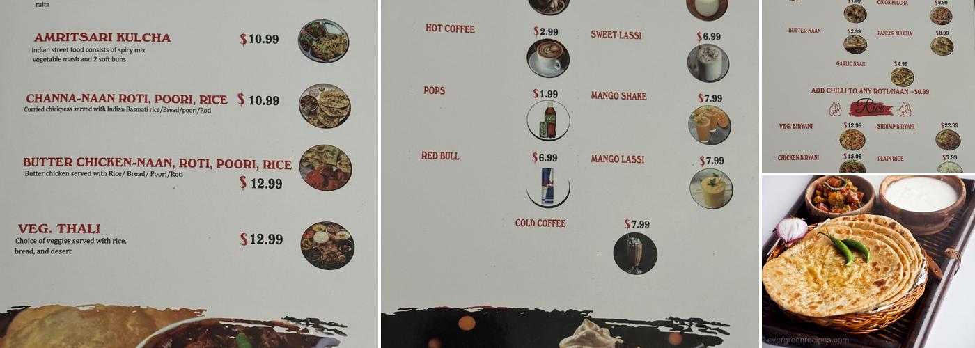 Parantha Palace Menu