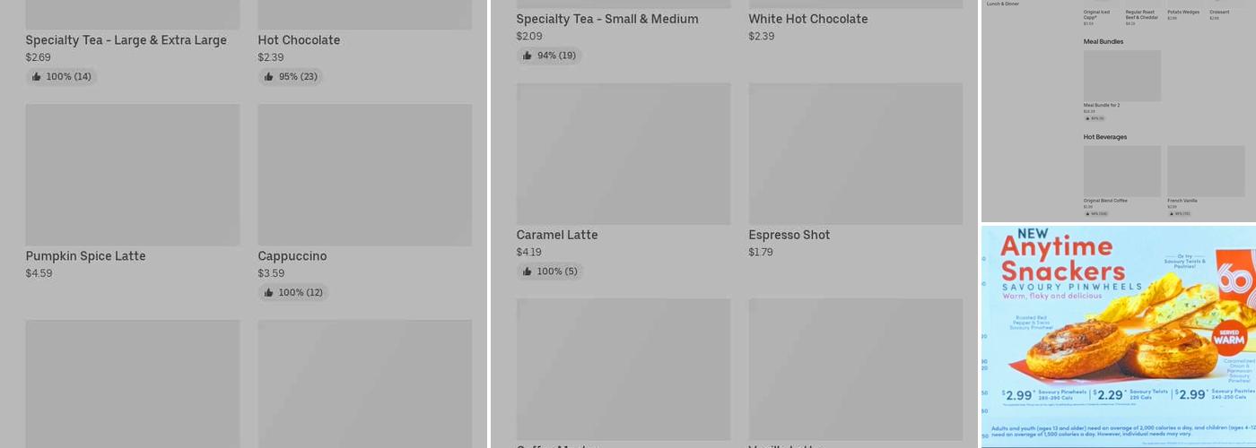 Tim Hortons Menu