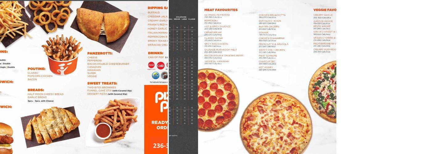 Pizza Pizza Menu