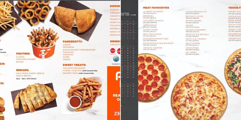 Pizza Pizza Menu