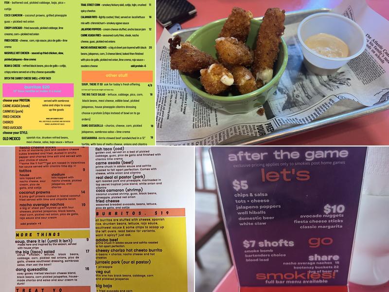 Taco Debacle Menu