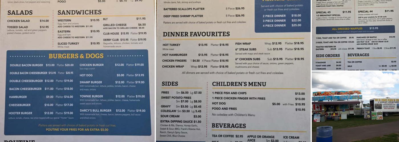 K C & Son's Fish & Chips Menu