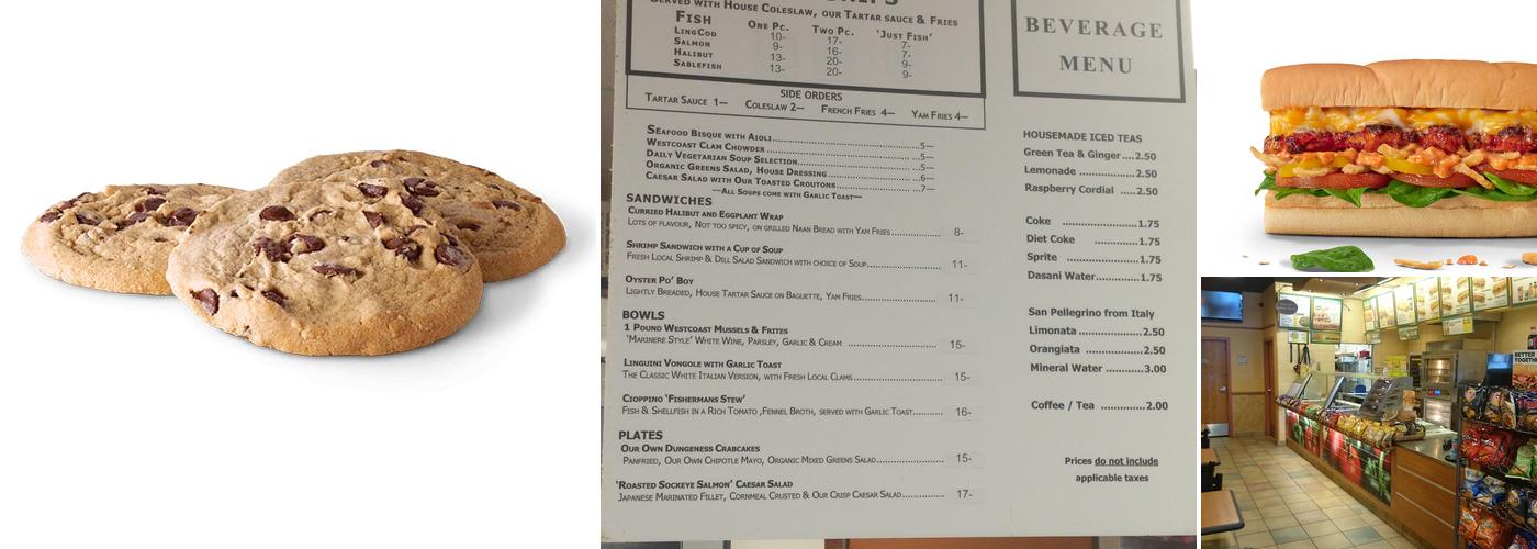 Subway Menu