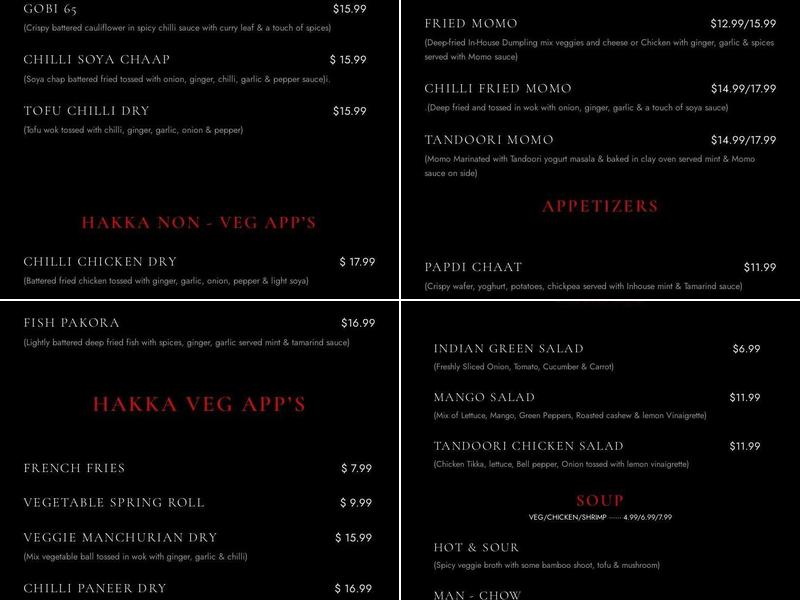 Desi Pakwan Menu