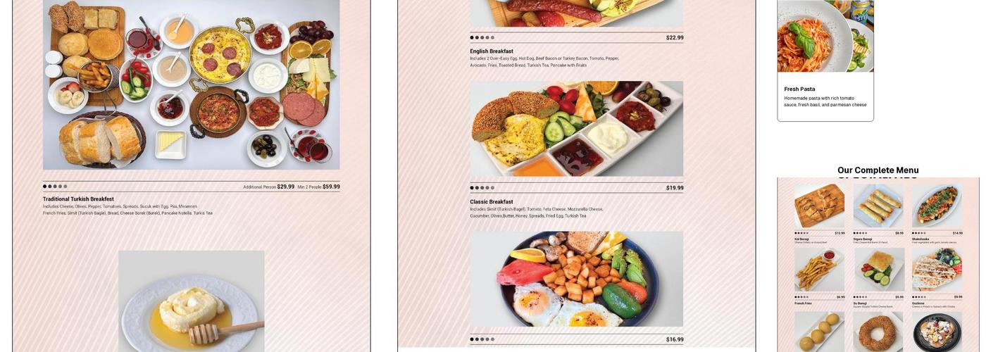 Nes Bakery Menu
