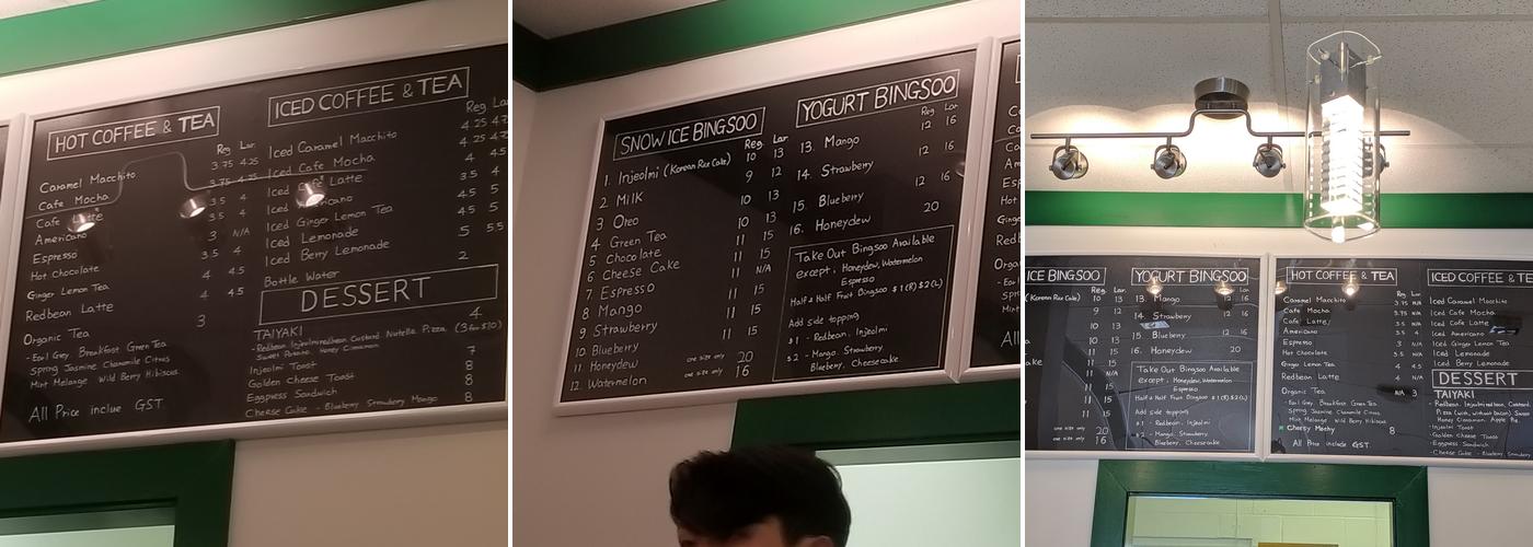 Snowy Village Victoria Menu