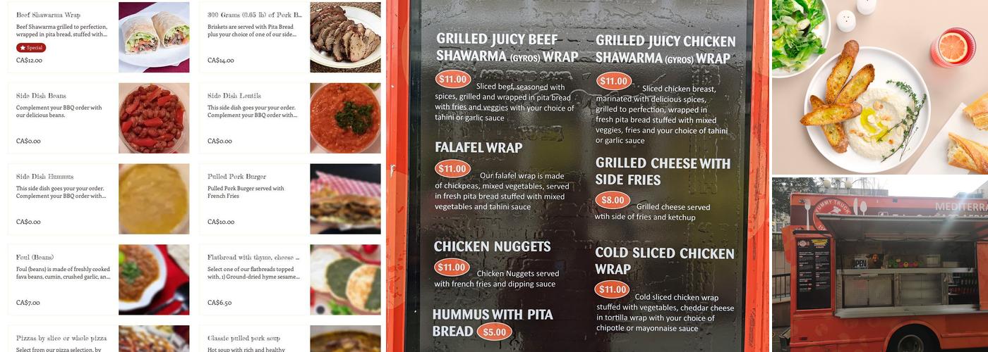Yummy Truck: Mediterranean and East African Cuisine Menu