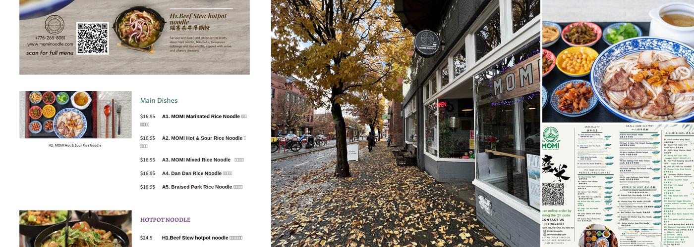 momi noodle Menu