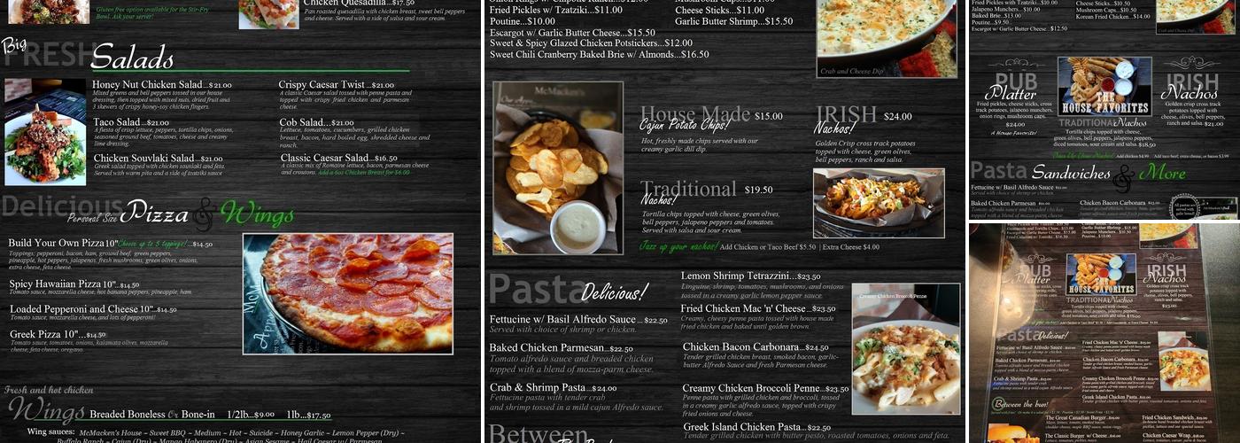 McMacken's Menu