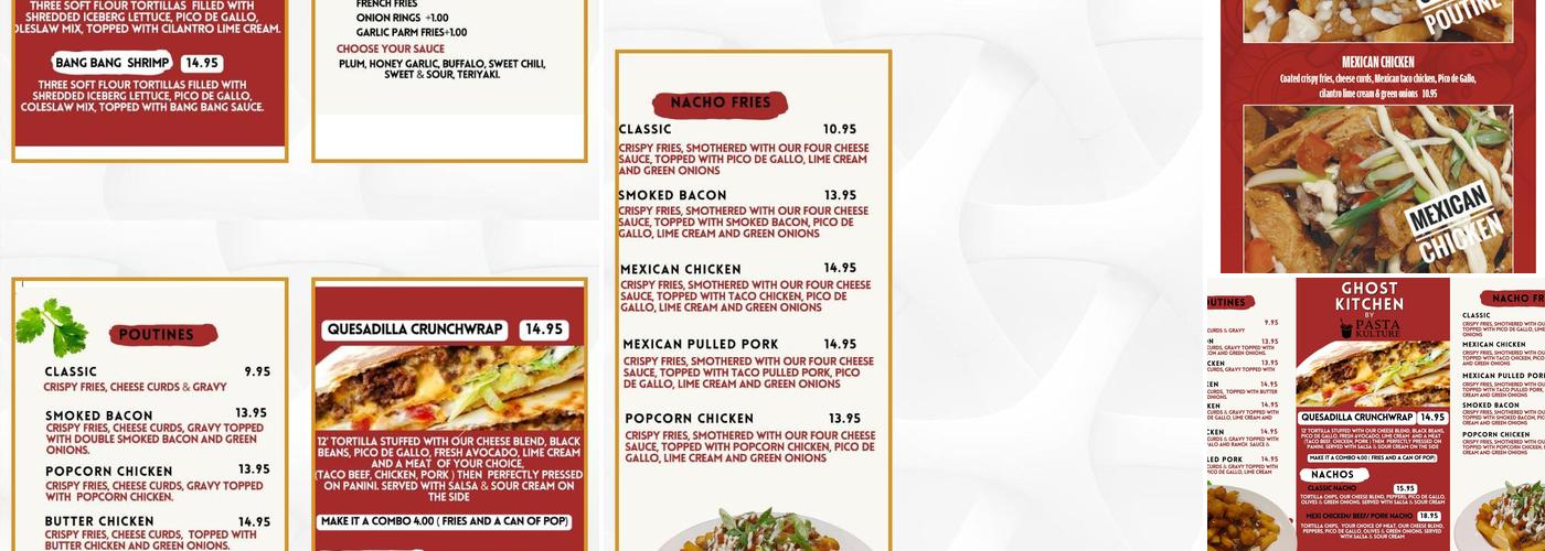 GHOST KITCHEN WETASKIWIN Menu
