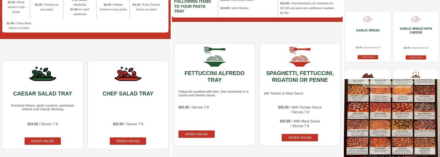 Mamma's Pizza Whitby Menu