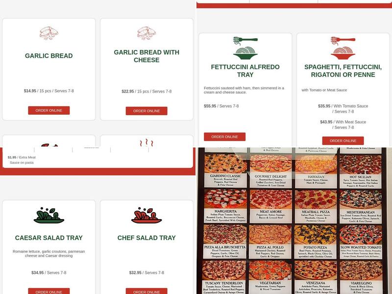 Mamma's Pizza Whitby Menu