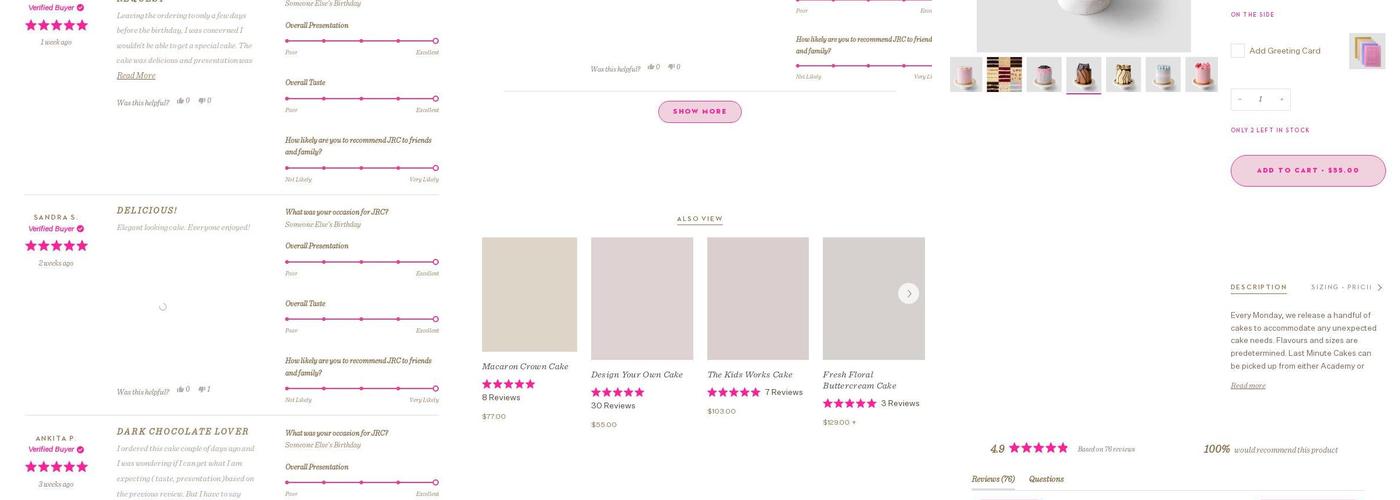 Jenna Rae Cakes Menu