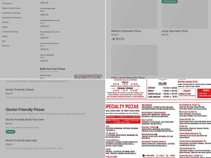 A Little Pizza Heaven Menu