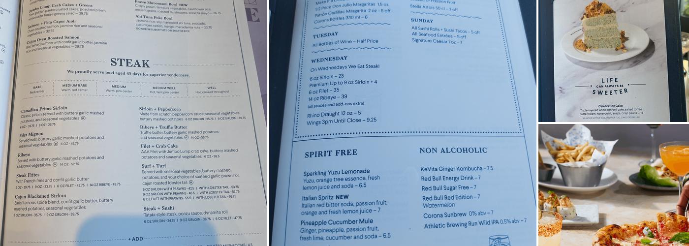 Earls Kitchen + Bar Menu