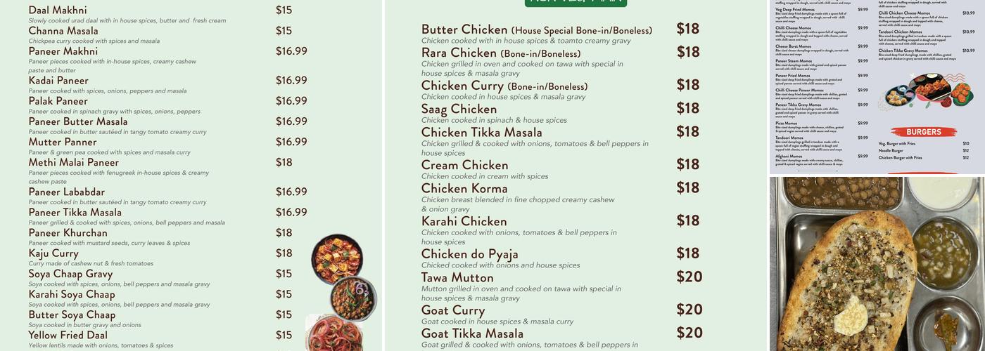 Amritsari Kulcha Point Menu