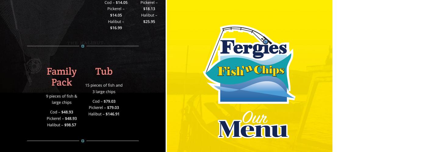 Fergie’s Fish’n Chips Menu