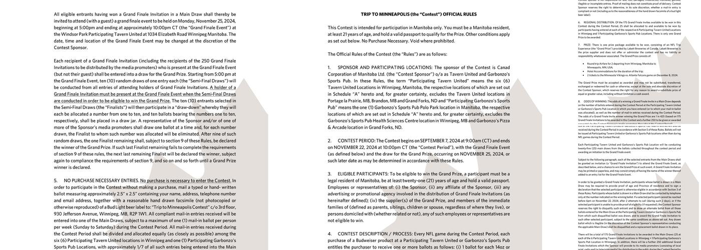 Garbonzo's Sports Pub HSC Menu